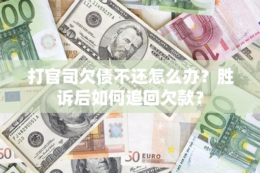 北京打官司欠债不还怎么办？胜诉后如何追回欠款？