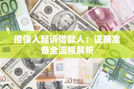 北京担保人起诉借款人：证据准备全流程解析