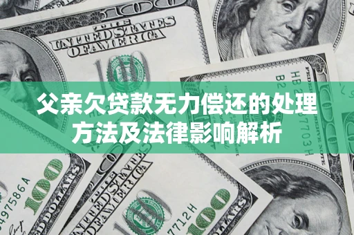 北京父亲欠贷款无力偿还的处理方法及法律影响解析