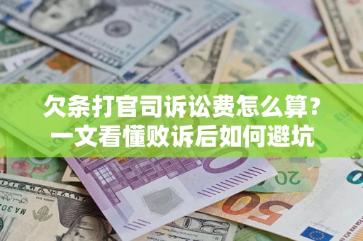北京欠条打官司诉讼费怎么算？一文看懂败诉后如何避坑